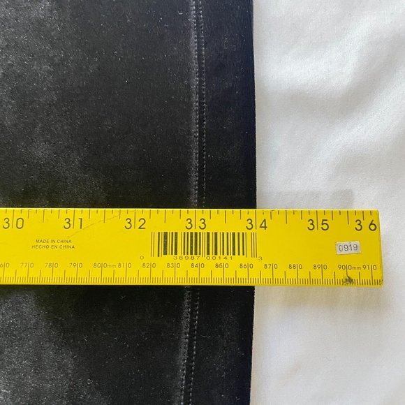 Units Petite Women's Black Velour Back Slit Elastic Waist Long Skirt Size SP - Picture 7 of 7